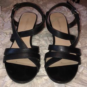 Franco Fortini strap sandal wedge.